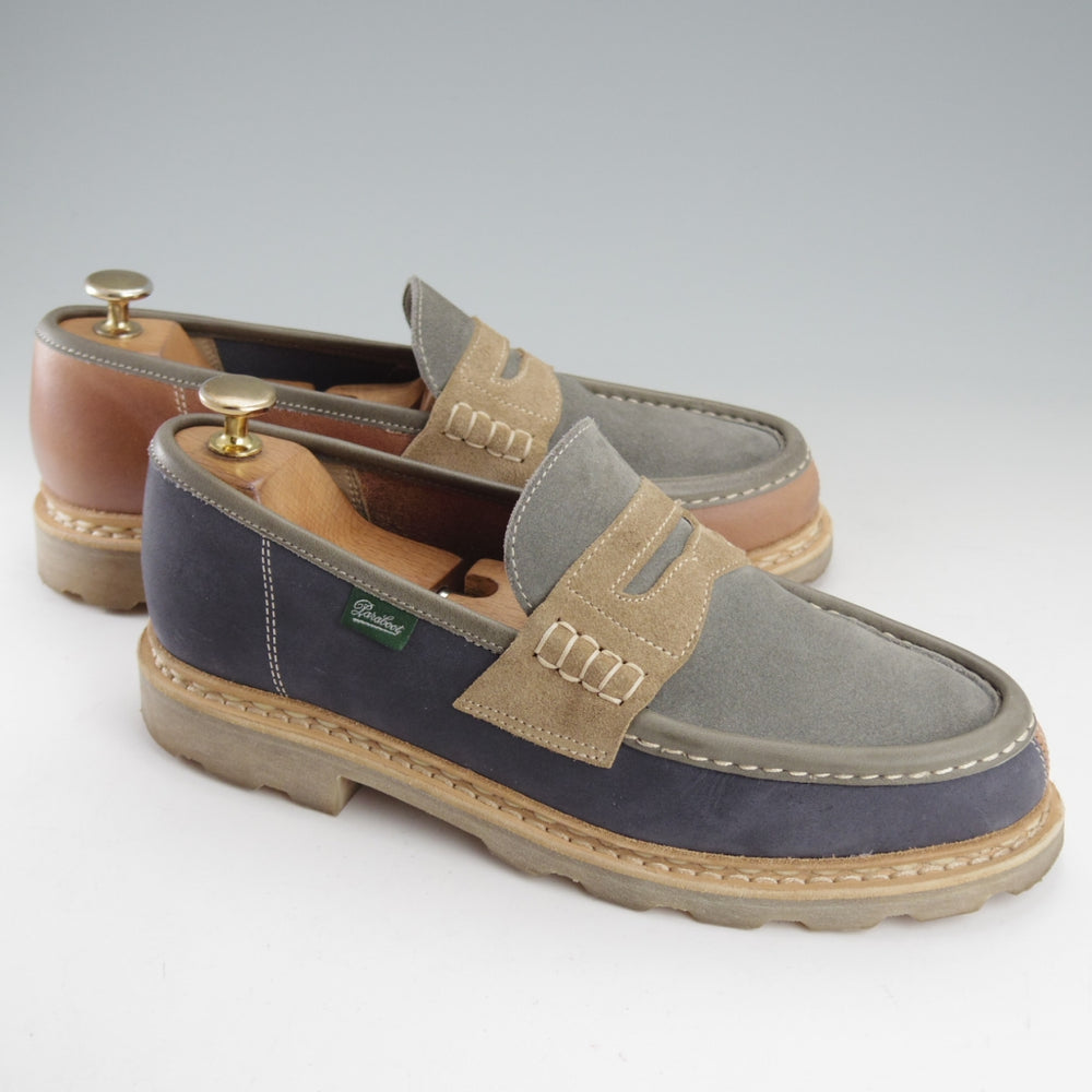 極美品★パラブーツ SIZE 6.5【定価￥88,000-★国内30足限定モデル/NANTES】ナント/コインローファー/クレイジーパターン/Paraboot★o214