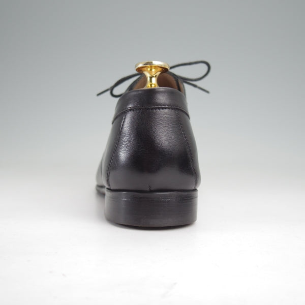 極美品★HERMES/エルメス SIZE 39【イタリア製★プレーントゥ/黒】Vフロント/カーフ/メンズ★n230