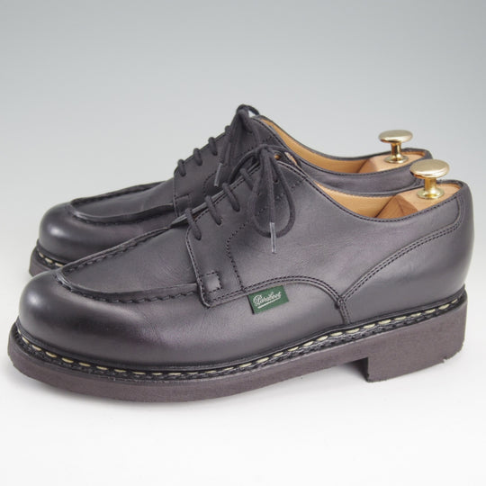 極美品★パラブーツ SIZE 5.5【定価￥110,000-★シャンボード/CHAMBORD】Uチップ/TEXソール/リスレザー/NOIR/黒/メンズ/Paraboot★p353