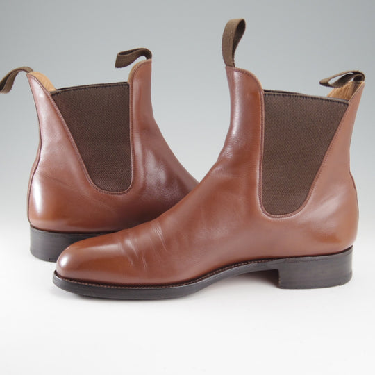 極上★J.M.ウエストン 6D【現行定価￥209,000-★サイドゴアブーツ/705】39ラスト/ボックスカーフ/TAN/茶/メンズ/Weston/ウェストン★o772