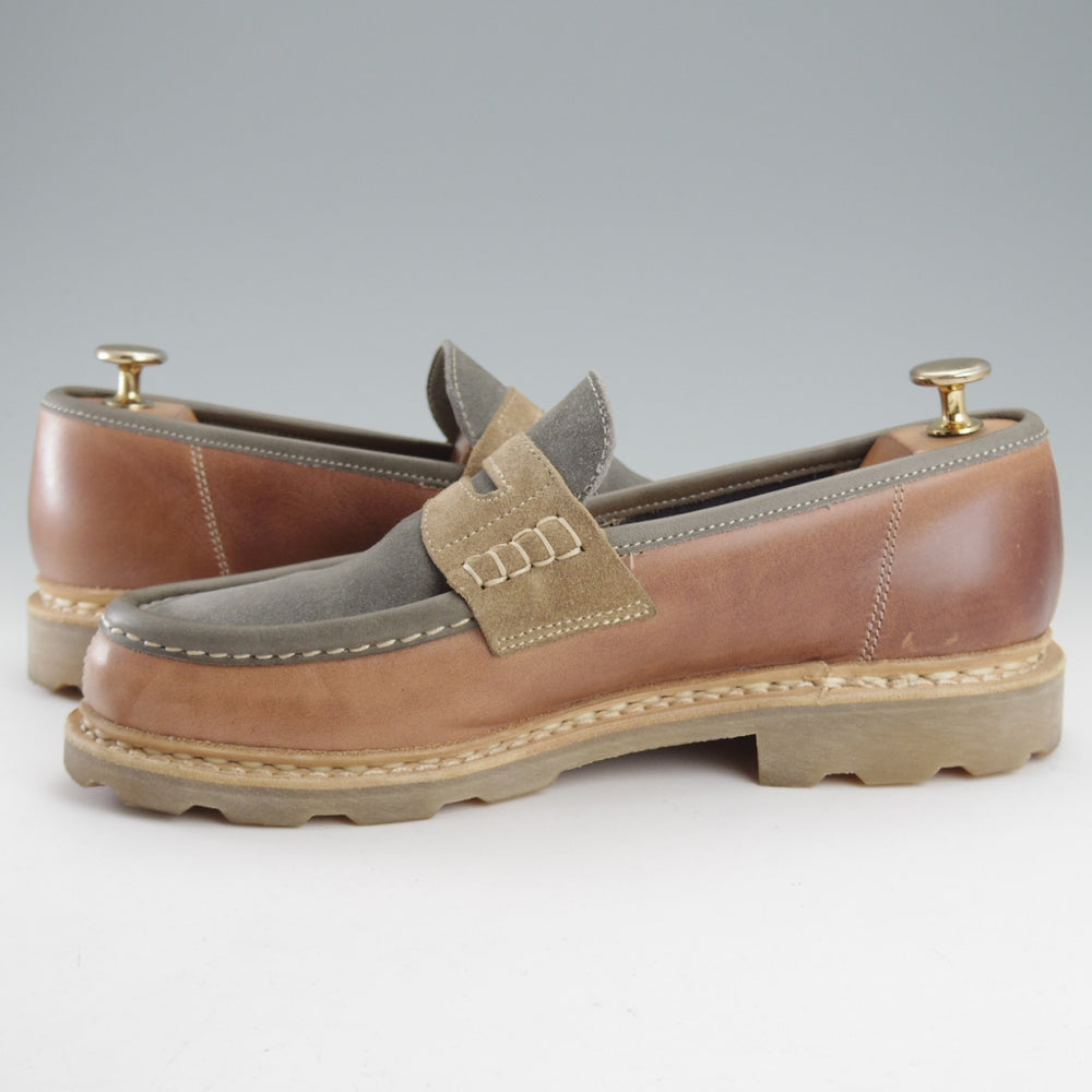 極美品★パラブーツ SIZE 6.5【定価￥88,000-★国内30足限定モデル/NANTES】ナント/コインローファー/クレイジーパターン/Paraboot★o214