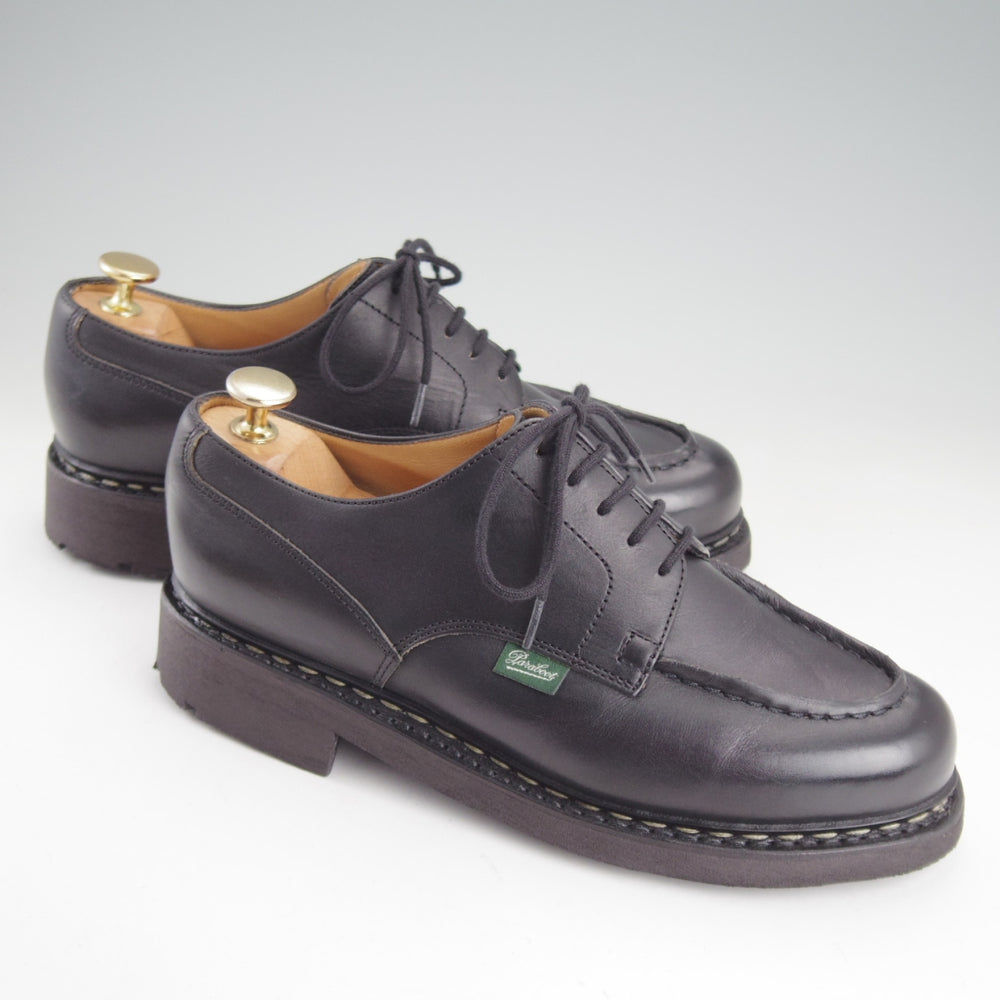 極美品★パラブーツ SIZE 5.5【定価￥110,000-★シャンボード/CHAMBORD】Uチップ/TEXソール/リスレザー/NOIR/黒/メンズ/Paraboot★p353