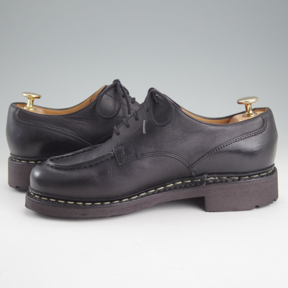極美品★パラブーツ SIZE 5.5【定価￥110,000-★シャンボード/CHAMBORD】Uチップ/TEXソール/リスレザー/NOIR/黒/メンズ/Paraboot★p353