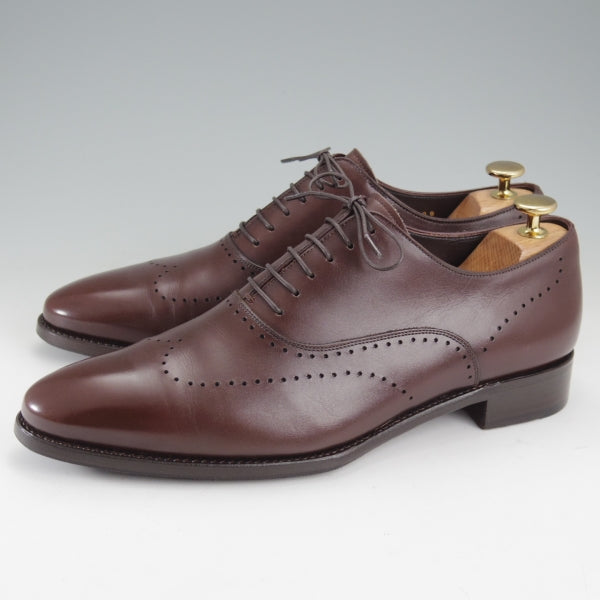 美品★三陽山長 SIZE 8【貴重★ユナイテッドアローズ別注/イミテーションブローグ】カーフ/濃茶/メンズ/Sanyo Yamacho★n729