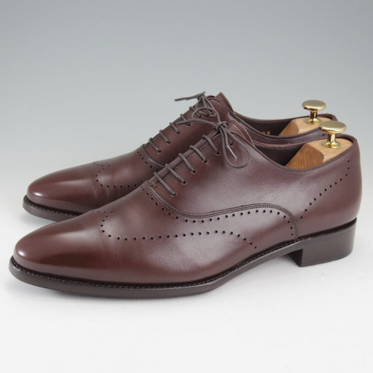 美品★三陽山長 SIZE 8【貴重★ユナイテッドアローズ別注/イミテーションブローグ】カーフ/濃茶/メンズ/Sanyo Yamacho★n729