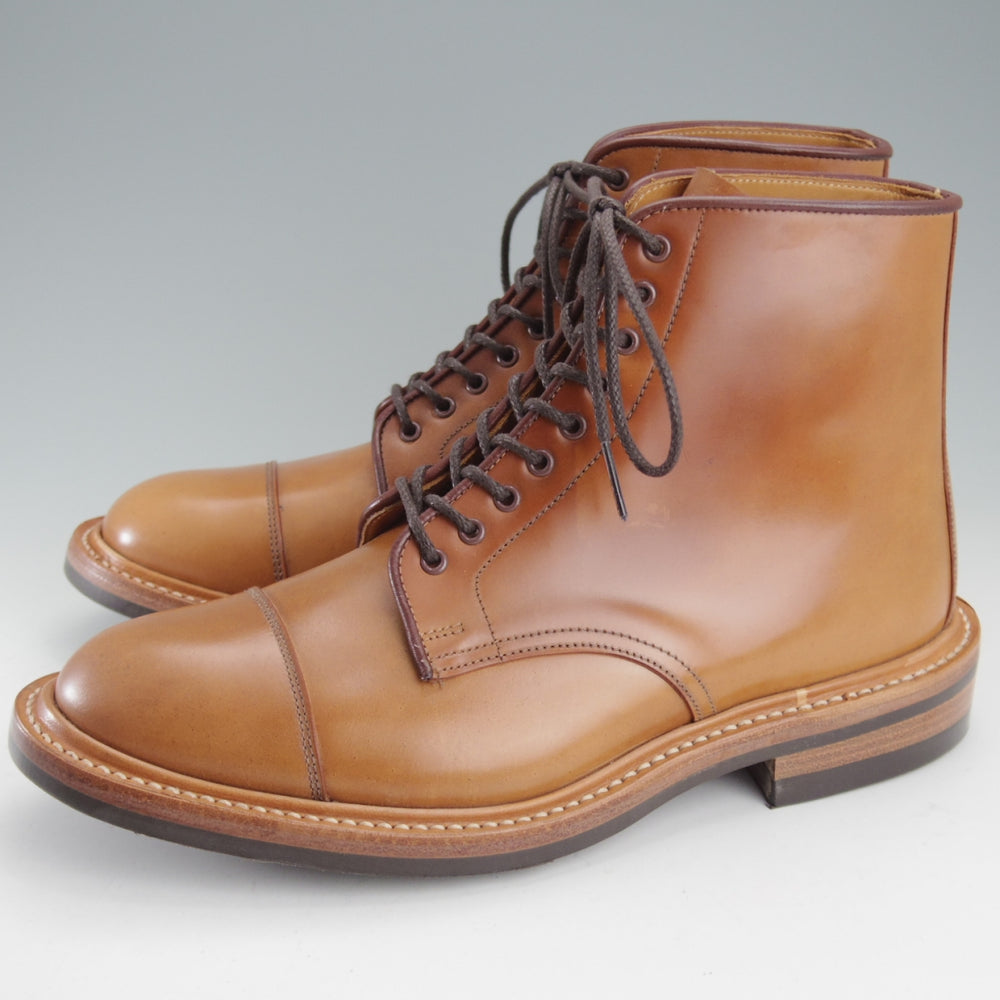 未使用★トリッカーズ SIZE 7【現行定価17万円以上★茶系コードバン/ダイナイトソール/BRETT】カントリーブーツ/TECH/Tricker's★o217