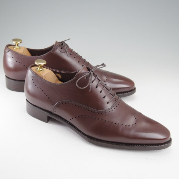 美品★三陽山長 SIZE 8【貴重★ユナイテッドアローズ別注/イミテーションブローグ】カーフ/濃茶/メンズ/Sanyo Yamacho★n729