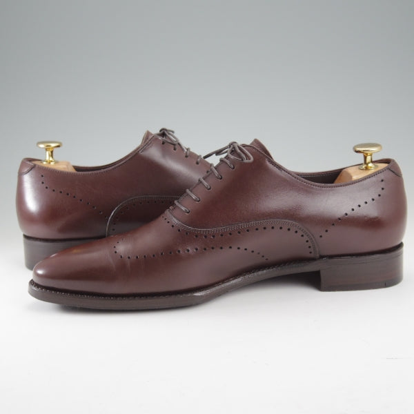 美品★三陽山長 SIZE 8【貴重★ユナイテッドアローズ別注/イミテーションブローグ】カーフ/濃茶/メンズ/Sanyo Yamacho★n729