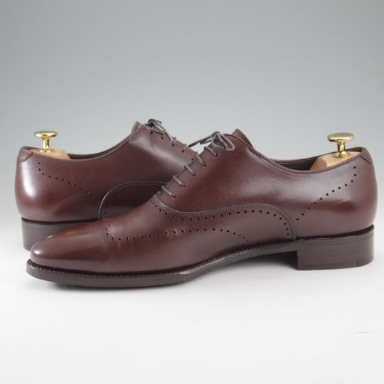 美品★三陽山長 SIZE 8【貴重★ユナイテッドアローズ別注/イミテーションブローグ】カーフ/濃茶/メンズ/Sanyo Yamacho★n729
