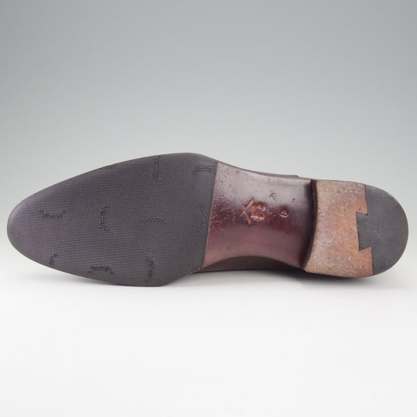 美品★三陽山長 SIZE 8【貴重★ユナイテッドアローズ別注/イミテーションブローグ】カーフ/濃茶/メンズ/Sanyo Yamacho★n729