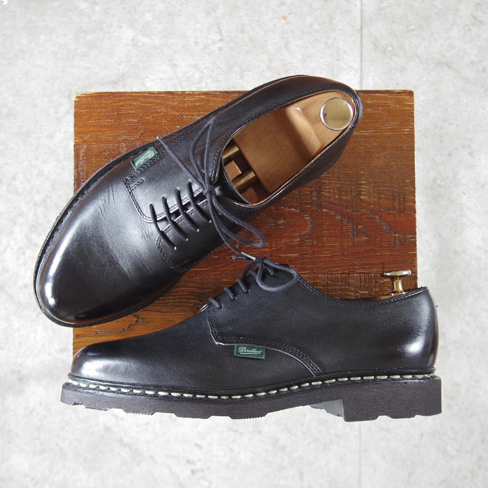 極美品★パラブーツ SIZE 6【定価￥96,800-★ARLES/プレーントゥ】グリフソール/リスレザー/NOIR/黒/メンズParaboot★p359