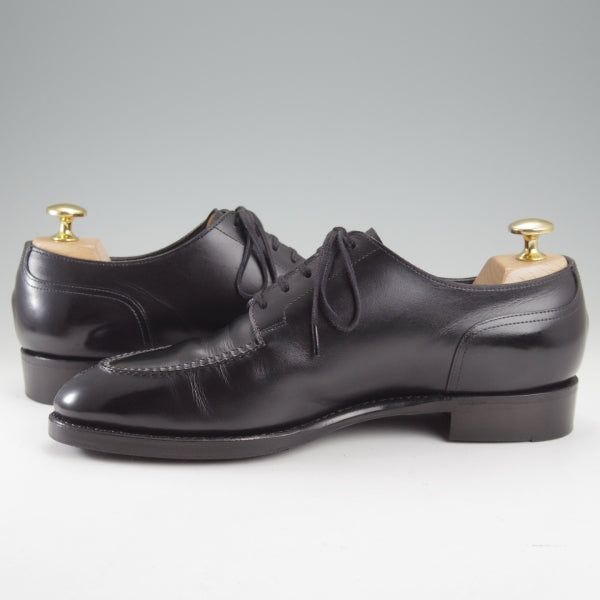 美品★三陽山長 SIZE 5.5【定価￥121,000-★勘三郎/Uチップ/R2010ラスト】スキンステッチ/カーフ/黒/メンズ/KANZABURO/Sanyo Yamacho★n730