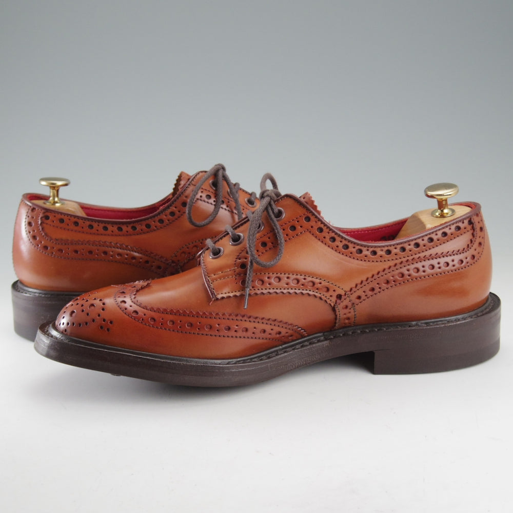 未使用★トリッカーズ SIZE 8【貴重★アマレット同系カラーのコードバン/ダイナイトソール/BOURTON】バートン/M5633/茶/Tricker's★o775