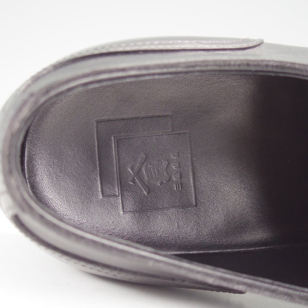 美品★三陽山長 SIZE 5.5【定価￥121,000-★勘三郎/Uチップ/R2010ラスト】スキンステッチ/カーフ/黒/メンズ/KANZABURO/Sanyo Yamacho★n730