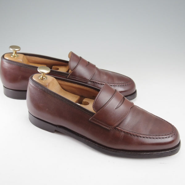 ★クロケット&ジョーンズ 6.5E【定価￥127,600-★BOSTON 2/ボストン】376ラスト/コインローファー/カーフ/濃茶/Crockett&Jones★n731