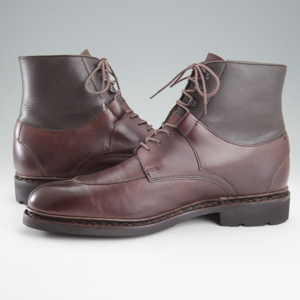 極美品★パラブーツ SIZE 6.5【定価570ユーロ(10万円程度)★レースアップブーツ/BEAUMONT】カーフ×シボ革/Uチップ/濃茶/Paraboot★o219