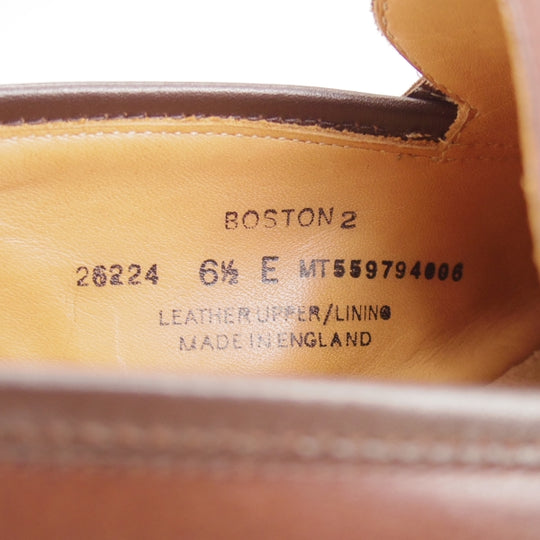 ★クロケット&ジョーンズ 6.5E【定価￥127,600-★BOSTON 2/ボストン】376ラスト/コインローファー/カーフ/濃茶/Crockett&Jones★n731