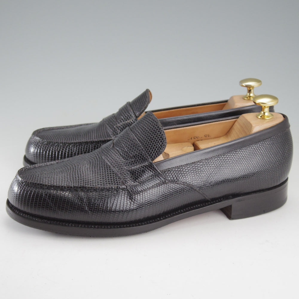 美品★J.M.ウエストン(レディース) 5C【現行定価￥396,000-★リザード革/コインローファー/180】82ラスト/黒/Weston/ウェストン★o777