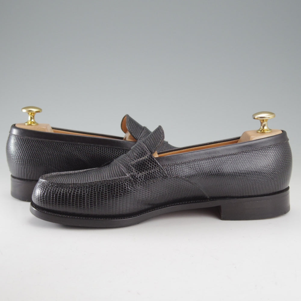 美品★J.M.ウエストン(レディース) 5C【現行定価￥396,000-★リザード革/コインローファー/180】82ラスト/黒/Weston/ウェストン★o777