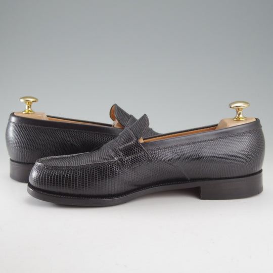 美品★J.M.ウエストン(レディース) 5C【現行定価￥396,000-★リザード革/コインローファー/180】82ラスト/黒/Weston/ウェストン★o777