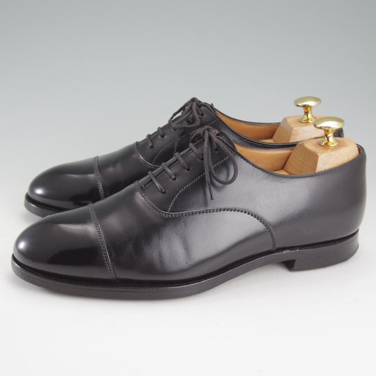 極上★クロケット&ジョーンズ 5.5E【定価￥148,500-★純正ツリー付/ハンドグレードライン/WHITEHALL】ストレートチップ/黒/メンズ★o221