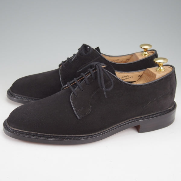 未使用★トリッカーズ SIZE 7【現行定価13万円以上★プレーントゥ/ROBERT】ロバート/CASTORINO/スエード/黒/Tricker's★n733