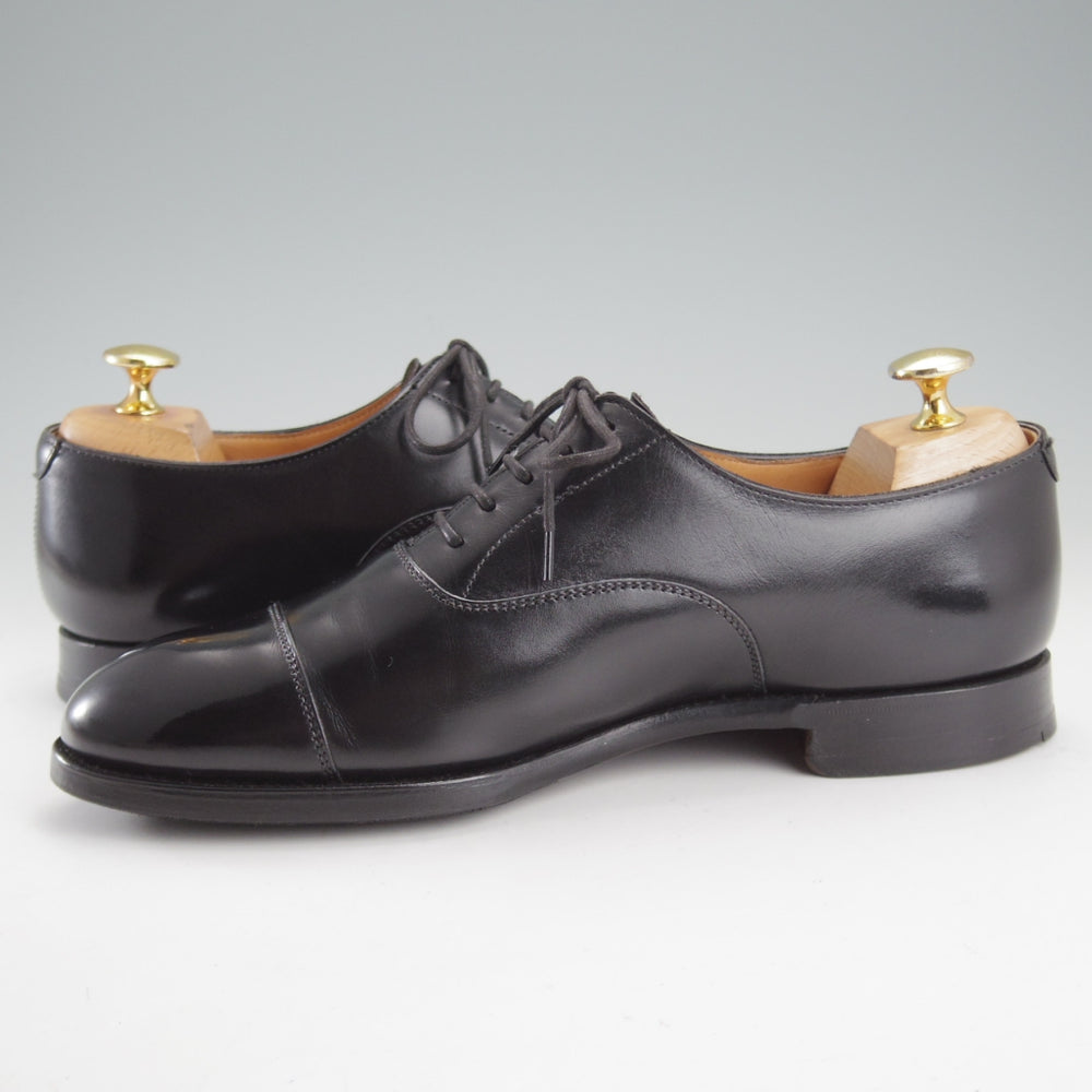 極上★クロケット&ジョーンズ 5.5E【定価￥148,500-★純正ツリー付/ハンドグレードライン/WHITEHALL】ストレートチップ/黒/メンズ★o221