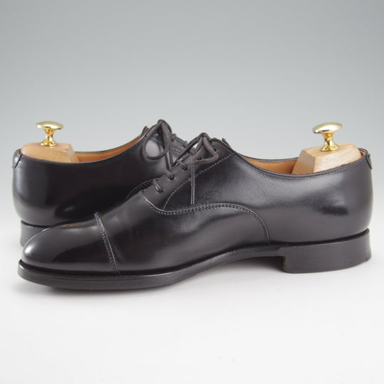 極上★クロケット&ジョーンズ 5.5E【定価￥148,500-★純正ツリー付/ハンドグレードライン/WHITEHALL】ストレートチップ/黒/メンズ★o221