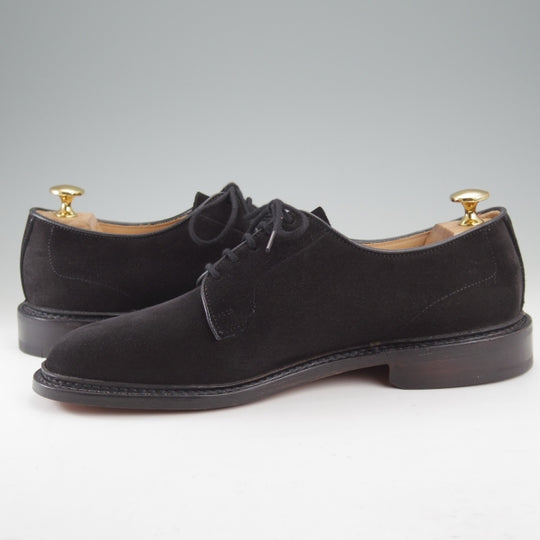 未使用★トリッカーズ SIZE 7【現行定価13万円以上★プレーントゥ/ROBERT】ロバート/CASTORINO/スエード/黒/Tricker's★n733