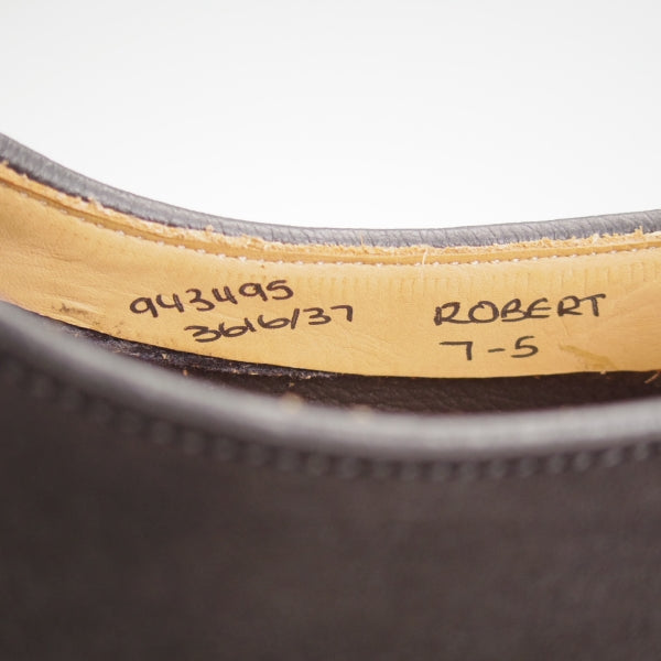未使用★トリッカーズ SIZE 7【現行定価13万円以上★プレーントゥ/ROBERT】ロバート/CASTORINO/スエード/黒/Tricker's★n733
