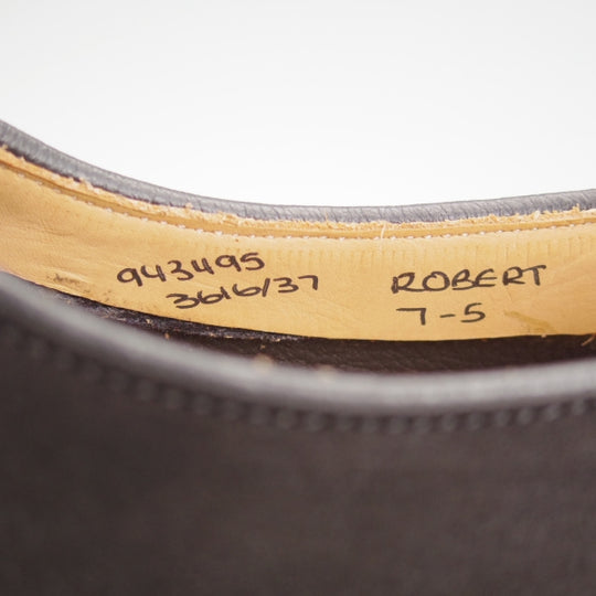 未使用★トリッカーズ SIZE 7【現行定価13万円以上★プレーントゥ/ROBERT】ロバート/CASTORINO/スエード/黒/Tricker's★n733