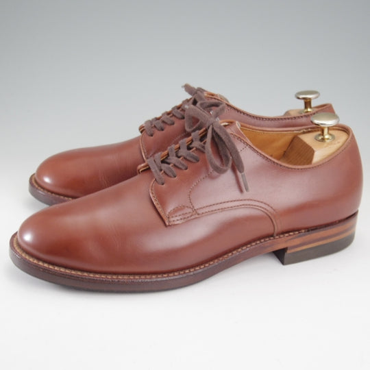 極美品★オールデン 7D【定価￥171,600-★ミリタリーラスト/53713】プレーントゥ/カーフ/Hunter Brown/茶/メンズ/ALDEN★n734