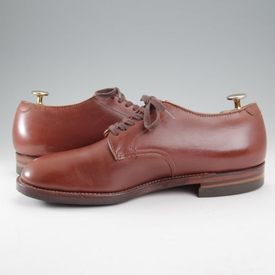 極美品★オールデン 7D【定価￥171,600-★ミリタリーラスト/53713】プレーントゥ/カーフ/Hunter Brown/茶/メンズ/ALDEN★n734