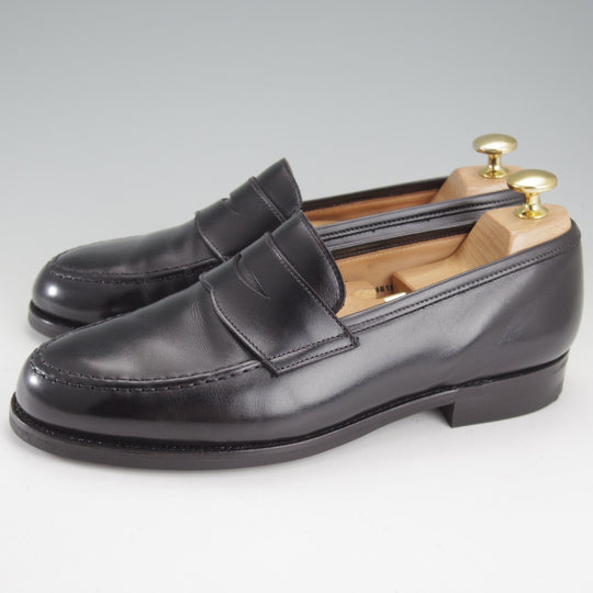 美品★クロケット&ジョーンズ 5.5E【定価￥127,600-★BOSTON 2/ボストン】376ラスト/コインローファー/カーフ/黒/Crockett&Jones★o226