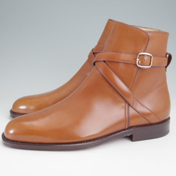 未使用★(伊)タニノクリスチー SIZE 6【定価￥210,000-★ブラックラピド製法/FLASOTTO】フラソット/658/ジョッパーブーツ/茶★n238