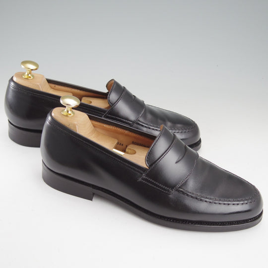 美品★クロケット&ジョーンズ 5.5E【定価￥127,600-★BOSTON 2/ボストン】376ラスト/コインローファー/カーフ/黒/Crockett&Jones★o226