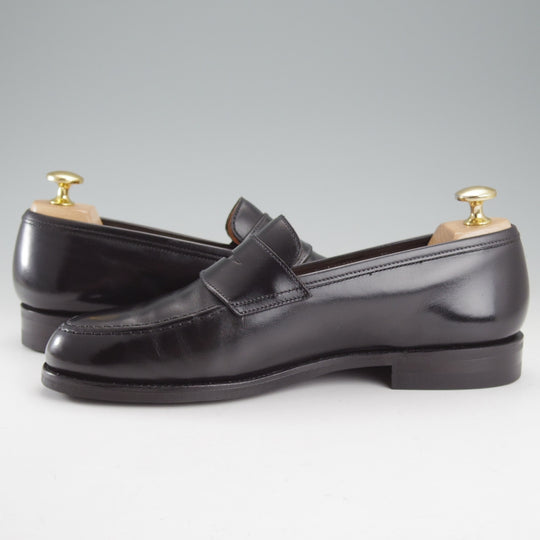 美品★クロケット&ジョーンズ 5.5E【定価￥127,600-★BOSTON 2/ボストン】376ラスト/コインローファー/カーフ/黒/Crockett&Jones★o226