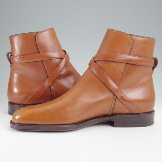 未使用★(伊)タニノクリスチー SIZE 6【定価￥210,000-★ブラックラピド製法/FLASOTTO】フラソット/658/ジョッパーブーツ/茶★n238