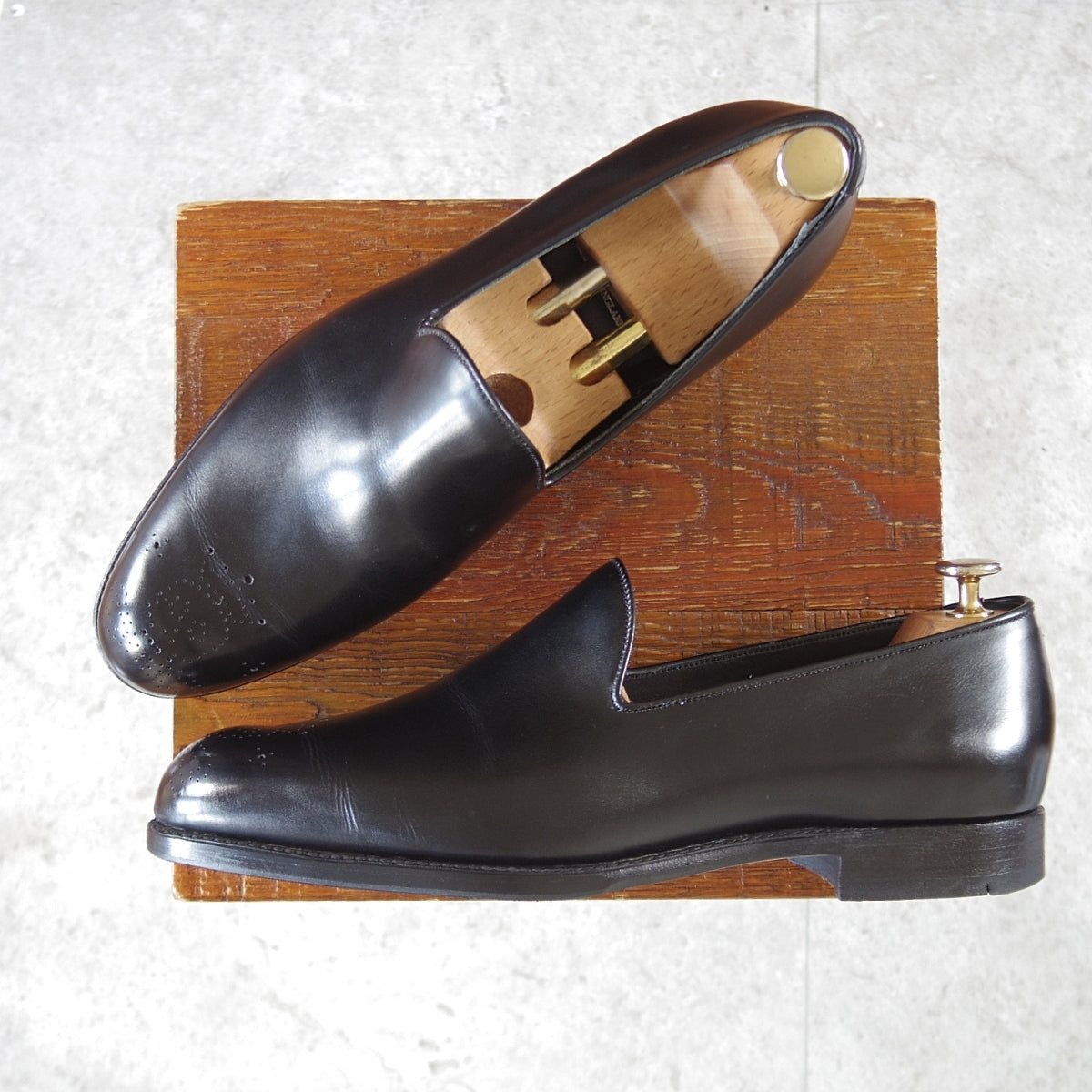 GUCCI グッチ ローファー メンズ 40.5/25.5cm 相当 GUCCI (グッチ) ブラックレザー ラウンドトゥ ビットローファー