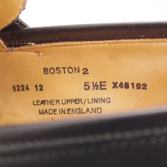 美品★クロケット&ジョーンズ 5.5E【定価￥127,600-★BOSTON 2/ボストン】376ラスト/コインローファー/カーフ/黒/Crockett&Jones★o226