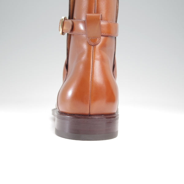 未使用★(伊)タニノクリスチー SIZE 6【定価￥210,000-★ブラックラピド製法/FLASOTTO】フラソット/658/ジョッパーブーツ/茶★n238