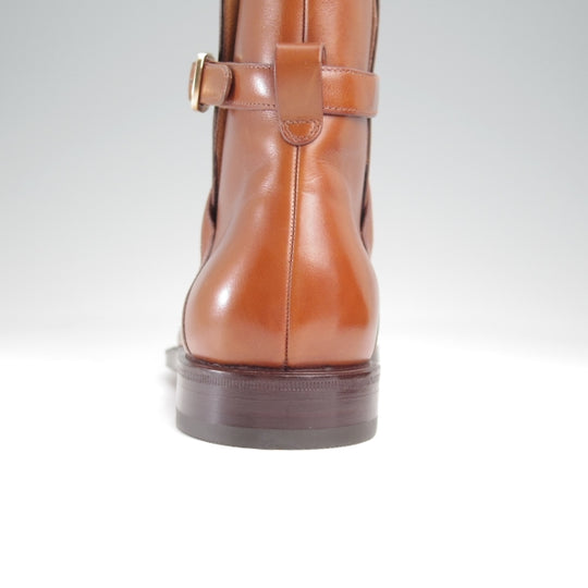 未使用★(伊)タニノクリスチー SIZE 6【定価￥210,000-★ブラックラピド製法/FLASOTTO】フラソット/658/ジョッパーブーツ/茶★n238