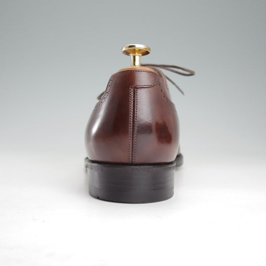 極美品★三陽山長 SIZE 8.5【定価￥94,600-★純正ツリー付/(伊)イルチア社のラディカカーフ/煌之介】R309ラスト/濃茶/メンズ★o228