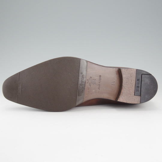 極美品★三陽山長 SIZE 8.5【定価￥94,600-★純正ツリー付/(伊)イルチア社のラディカカーフ/煌之介】R309ラスト/濃茶/メンズ★o228