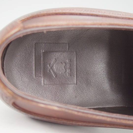 極美品★三陽山長 SIZE 8.5【定価￥94,600-★純正ツリー付/(伊)イルチア社のラディカカーフ/煌之介】R309ラスト/濃茶/メンズ★o228