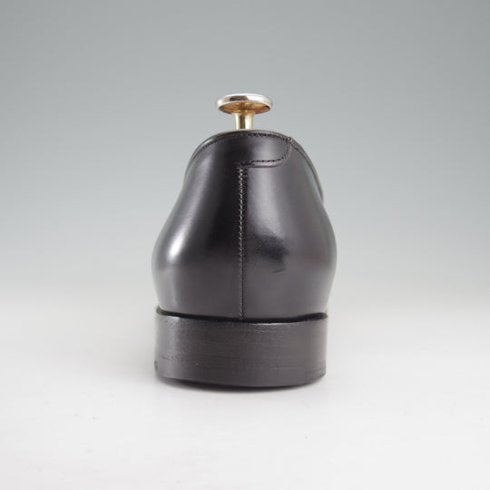 極上★(英国製)BARKER BLACK/バーカーブラック US8.5【定価10万円以上★グッドイヤーウェルテッド製法/ローファー】カーフ/黒/メンズ★o786