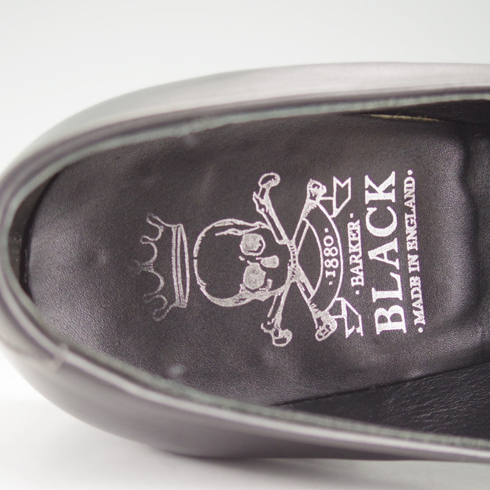 極上★(英国製)BARKER BLACK/バーカーブラック US8.5【定価10万円以上★グッドイヤーウェルテッド製法/ローファー】カーフ/黒/メンズ★o786