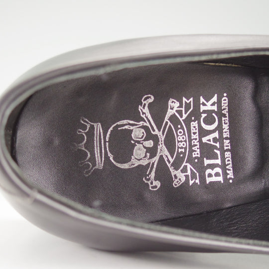 極上★(英国製)BARKER BLACK/バーカーブラック US8.5【定価10万円以上★グッドイヤーウェルテッド製法/ローファー】カーフ/黒/メンズ★o786