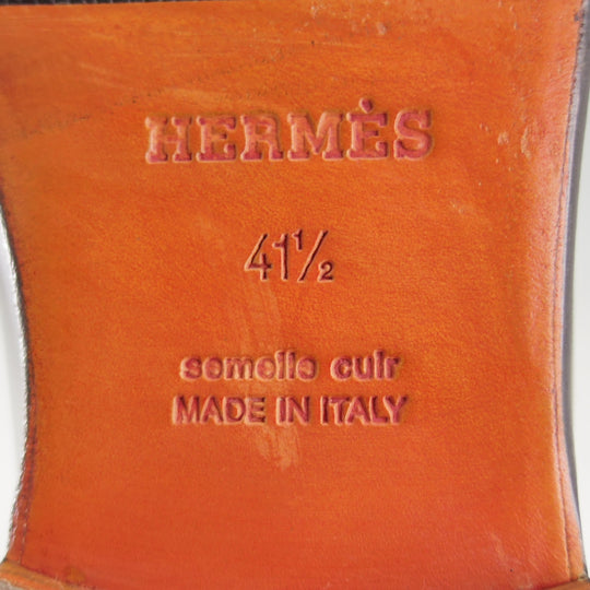 極美品★(伊製)HERMES/エルメス SIZE 41.5【定価￥200,200-★MEZZO/メッゾ/コインローファー】ポリッシュレザー/黒/メンズ★o788