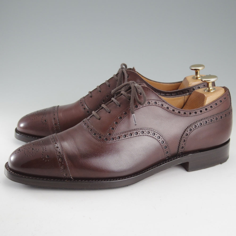 極上★チャーチ 80F/UK8【定価￥192,500-★純正シューツリー付き/ディプロマット/DIPLOMAT】173ラスト/セミブローグ/濃茶/Church's★o791